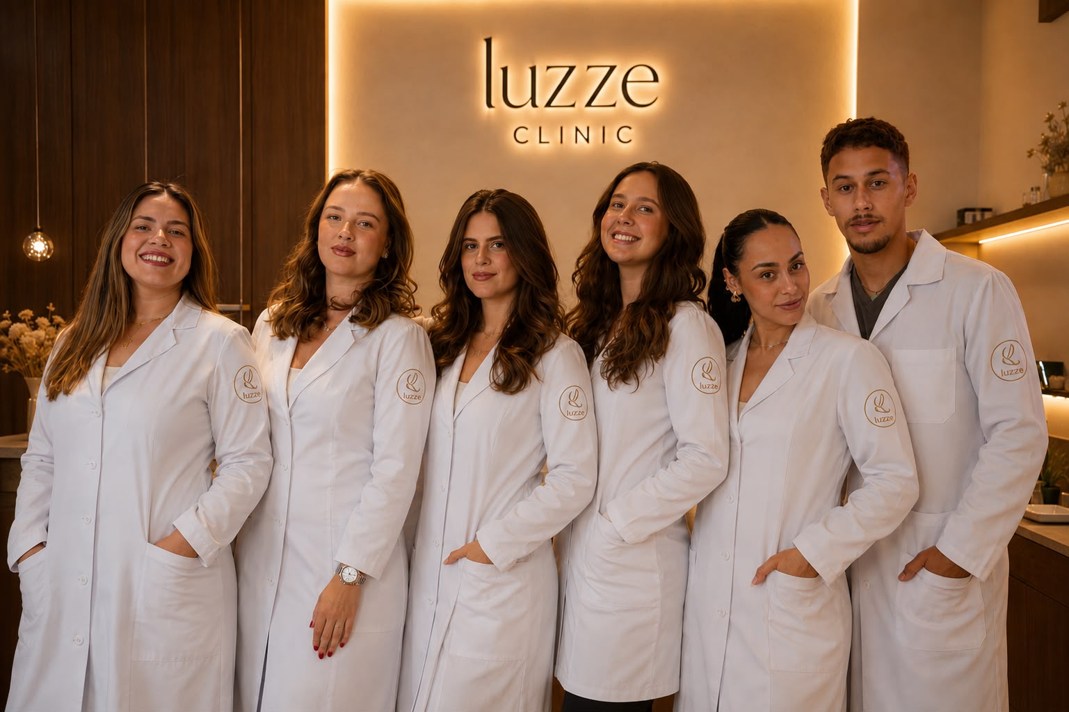 Equipe de uma clínica de estética